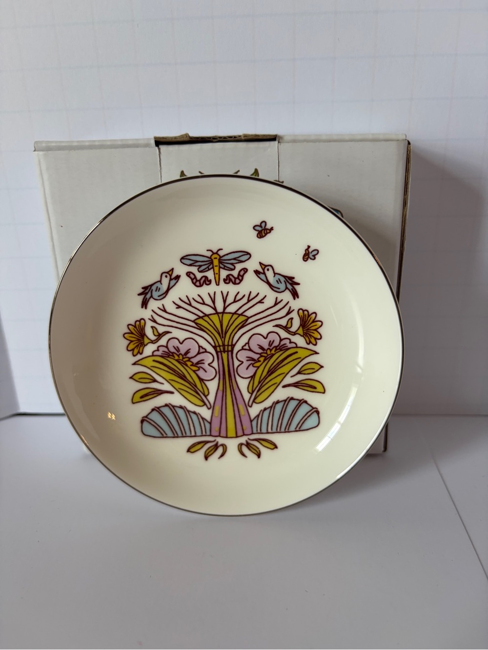 Gardens By The Bay Bone China Trinket Dish SG Momentos The Supermama Store EUC